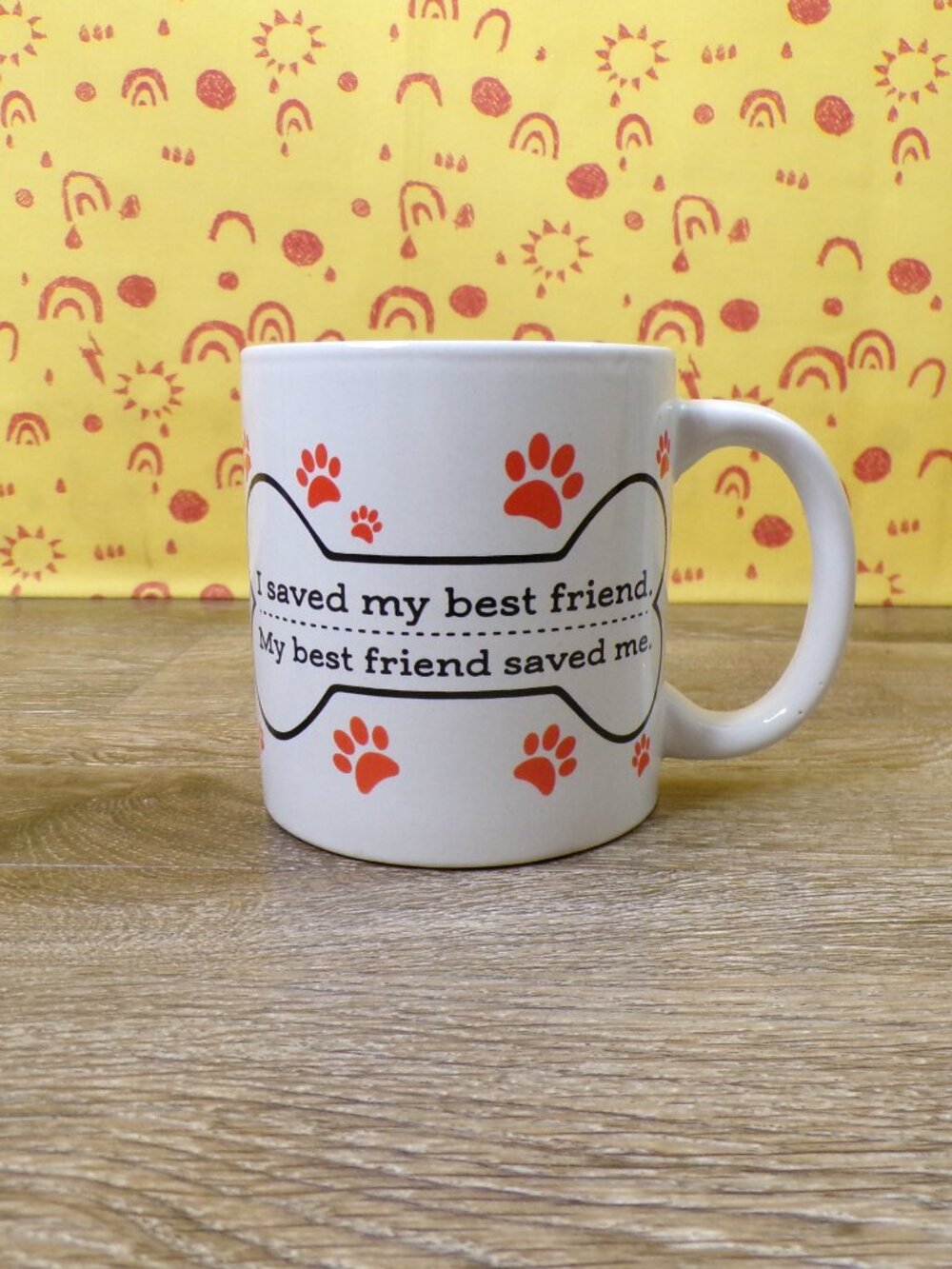 Royal Norfolk Dog Lovers Coffee Mug I Saved My Best Friend. My Best Friend Saved